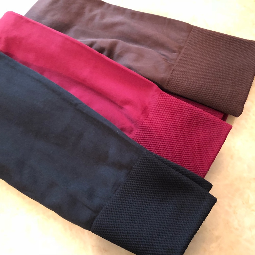 Burgundy Thick Band Leggings NWOT - Picture 4 of 8